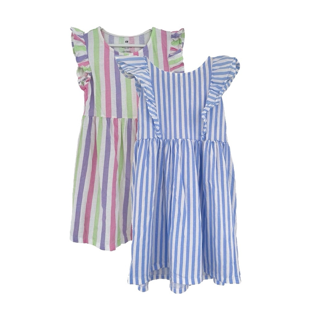 Bundle H&M Ruffle Stripe Dresses 6x/7